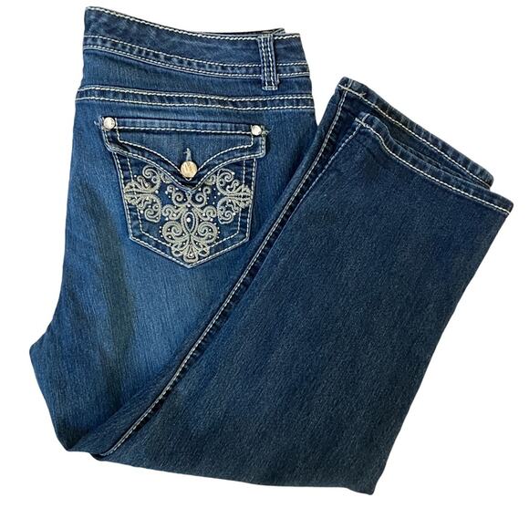 Nine West Blue Capri  Jeans Classic Style size 16 - Picture 1 of 10